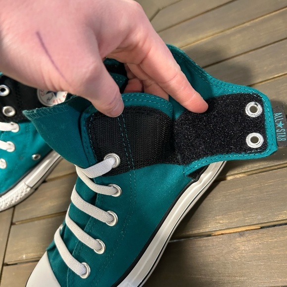 {Converse} Custom Chuck Taylor All Star Teal High-Top Sneakers - Picture 5 of 6